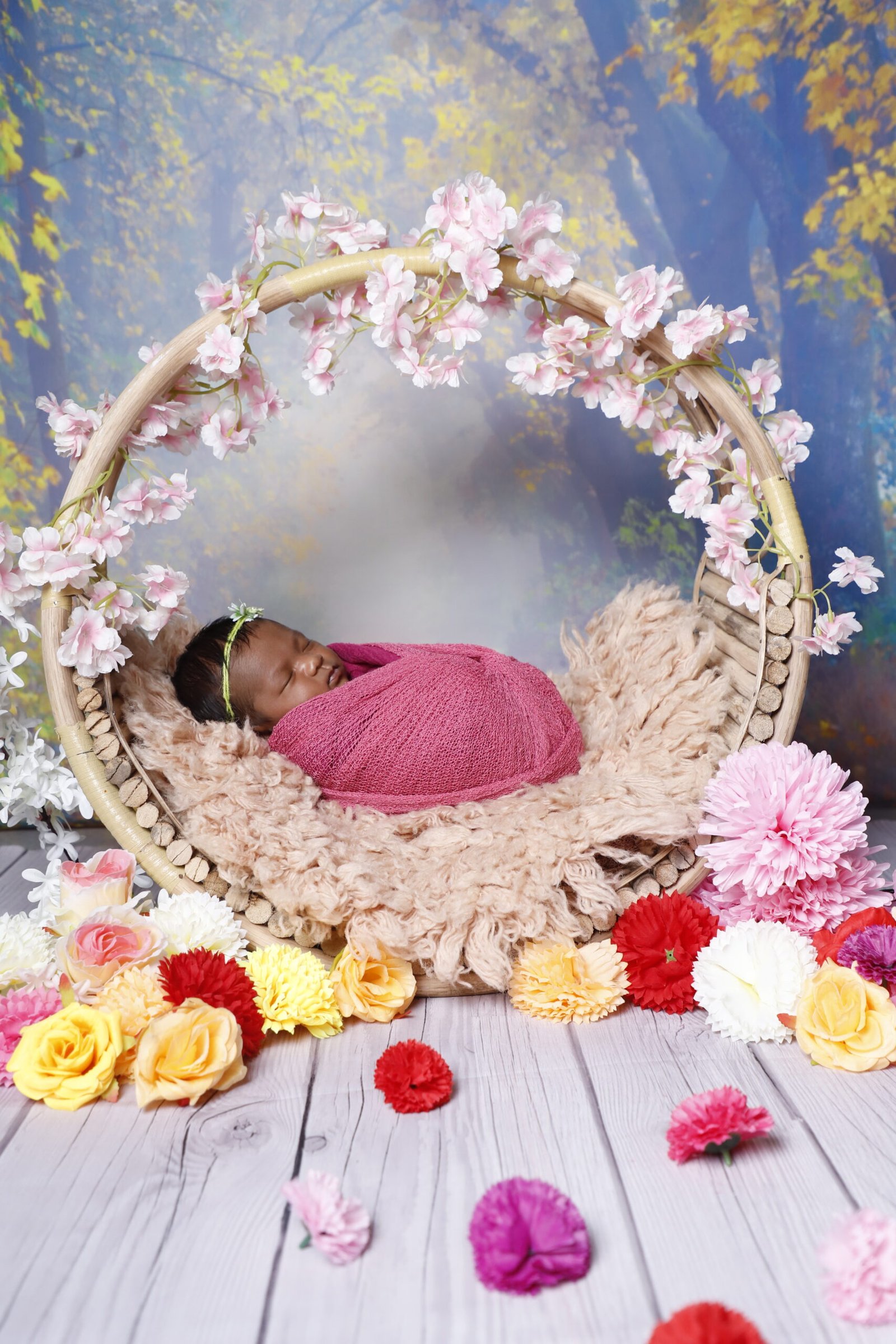 Newborn photoshoot in Hyderabad baby portrait