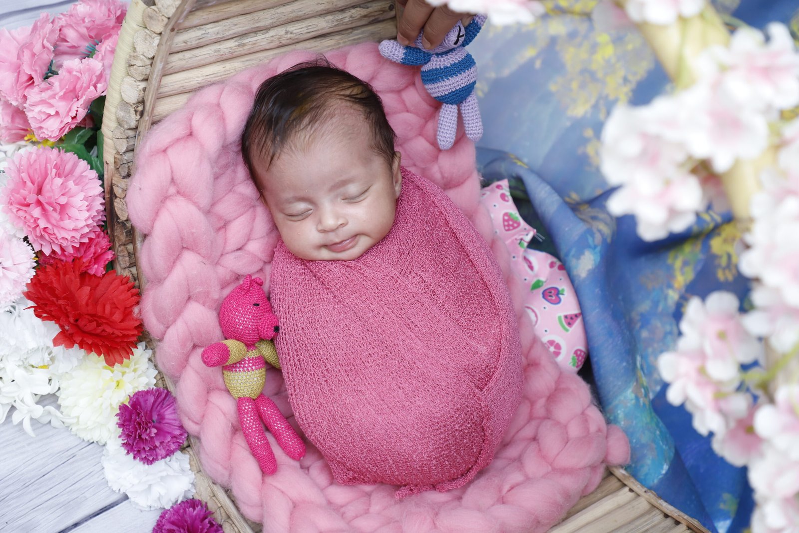 Natural newborn baby photography portrait