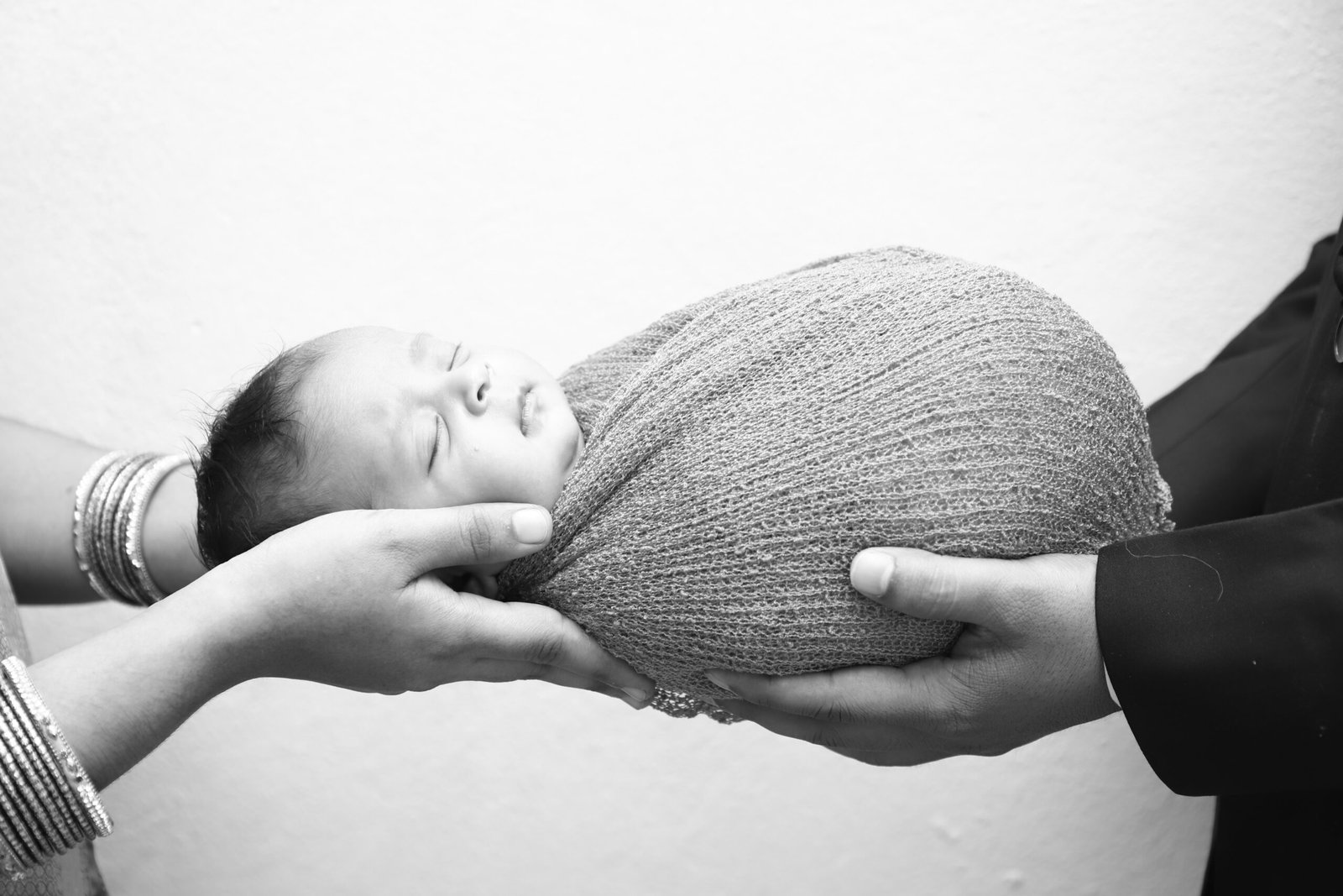 Newborn photoshoot in Hyderabad with parents and family